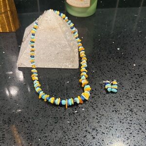 Jay King Vibrant Blue and Yellow Necklace Set
